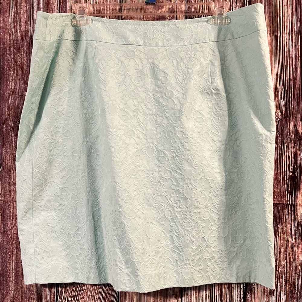 Mint jacquard skirt